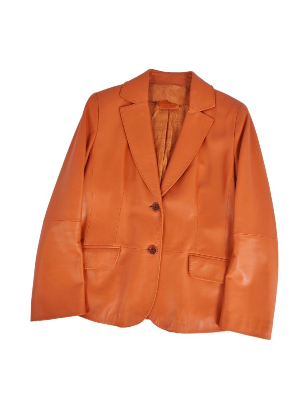 Loewe Jacket Leather Tailored Lambskin Orange 44
